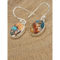 Echt zilveren oorbellen Copper Torkoois